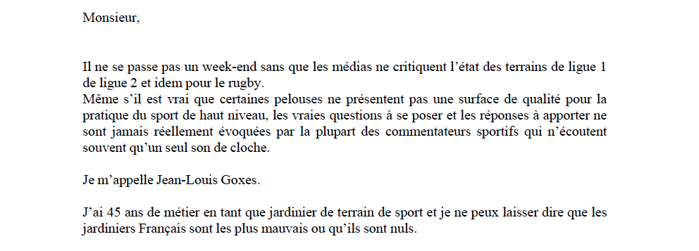 Lettre aux commentateurs sportifs